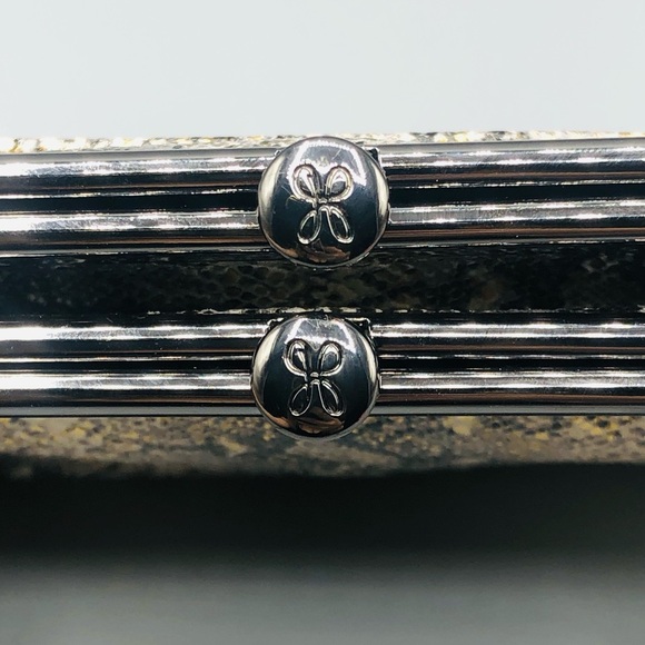 HOBO INTERNATIONAL LEANNE METALLIC Glam Snake LEATHER CROSSBODY WALLET CLUTCH - Picture 5 of 16